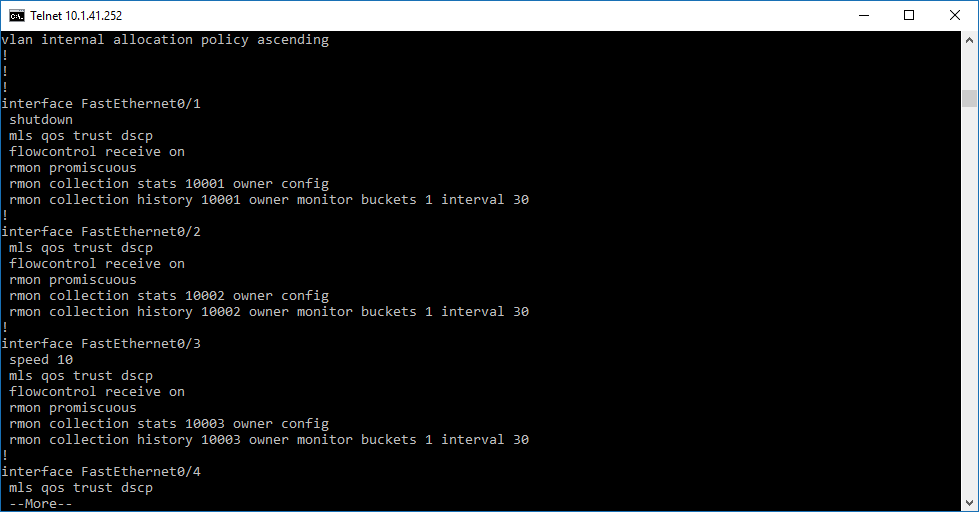 Cisco 2960-X Config